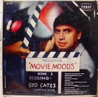 GEORGE CATES movie moods LP VG+ CRL 57125 1st Press Vinyl 1957 Record