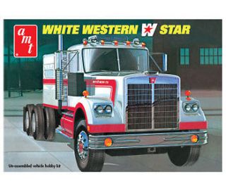AMT White Western Star Tractor Cab model kit 1/25