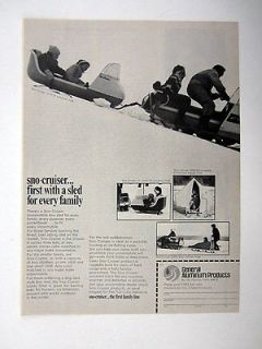 General Aluminum Products Sno Cruiser Snowmobile Tow Sled 1969 Ad