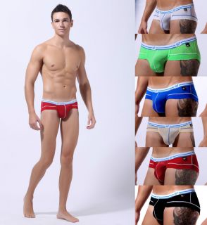 1pc mens underwear briefs wide belt ice silk 6 color S, M,L,(27 33)