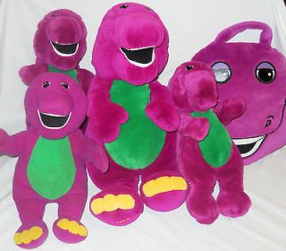 Plush BARNEY Lot Stuffed Purple Dinosaur Animals Toys talking