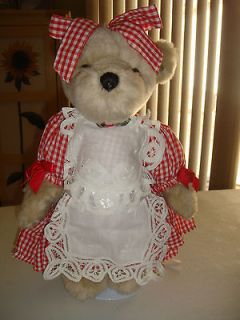 Annette Funicello 14 Red Checkered Dress With White Apron Bear
