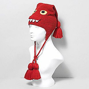 NEW Costume Red Creature Monster Animal Winter Beanie Trapper