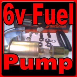 Primary or Support 6 volt Electric Fuel Pump for unleaded gas. Factory