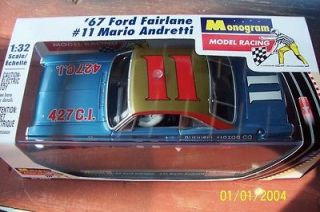Monogram 85 4895 1967 Ford Fairlane #11 MARIO ANDRETTI