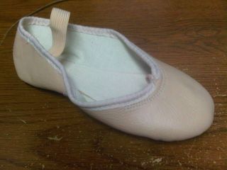 ANGELO LUZIO 201L PINK FULL SOLE LEATHER BALLET SLIPPERS CHILD AND