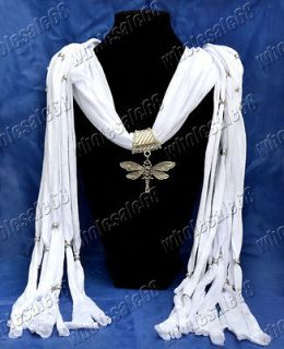 Bulk lots 1ps metal dragonfly animal pendant soft white cotton cloth