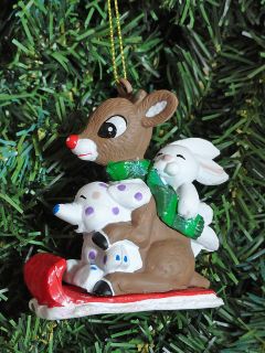 Rudolph Red Nosed Reindeer Sledding Misfit Toys Holiday Xmas Tree