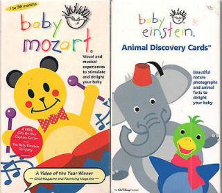 BABY EINSTEIN BABY MOZART VHS + FREE GIFT ANIMAL DISCOVERY CARDS