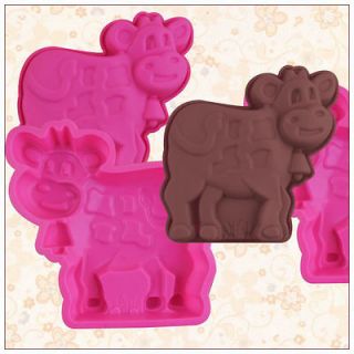 Cute Cow Shape Bakeware Cake Soap Muffin Tray Mold Mould Pan 6