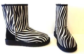 UGG Australia Classic Short Exotic Boots Zebra Print Size US 7 womens