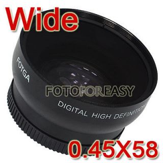 58mm 0.45x Wide Angle & Macro Conversion Lens 0.45x 58