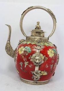 Chinas manual picture dragon old porcelain tea set the phoenix