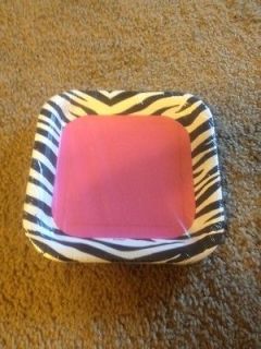 Newly listed Pink & Black Zebra Print Cake Plates (12 count)