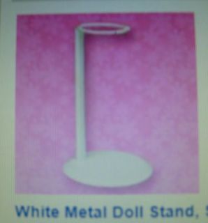 White Metal Doll Stand Sized for American Girl and other 18 inch Dolls