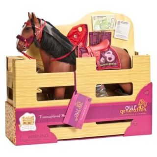 NEW OUR GENERATION THOROUGHBRED HORSE BROWN FITS BATTAT DOLL OR