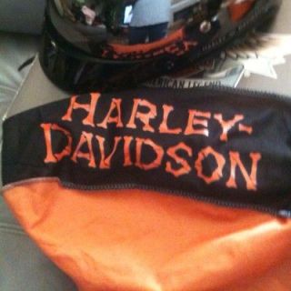 HARLEY DAVIDSON CHROME HALF SHELL HELMET W/ AUTHENTIC HARLEY DAVIDSON
