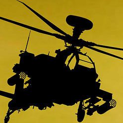 Vinyl Wall Art Decal Sticker Military Apache Helicopter