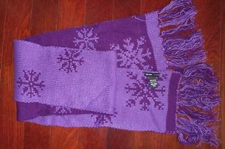 Womens Purple Snowflake New York and Company Scarf Sweater like