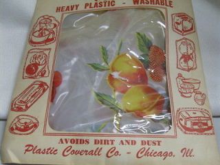 Vintage 40s 50s Appliance Waffle Iron Fruit Plastic Cover Deadstock