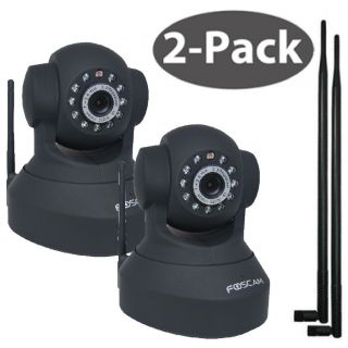 Foscam FI8918W Black w/ 9dbi Antenna 2 PACK Free Phone Support & 1