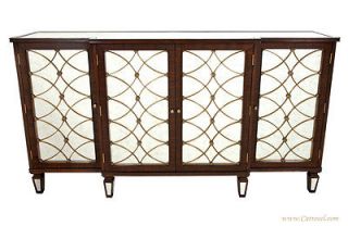 Regency Sideboard Buffet Cabinet with Mirrored Eglomise Panelling