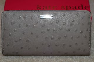 NWT* Kate Spade PORTOLA VALLEY STACY Stacey Ostrich LEATHER Wallet