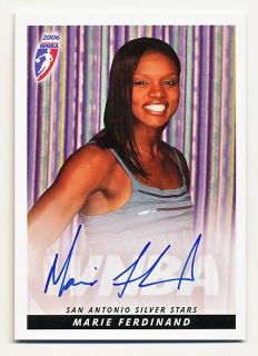 2006 WNBA Autograph MARIE FERDINAND HARRIS San Antonio Silver Stars