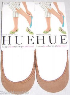 HUE Shoe Liners Peds Socks Hidden Cotton Low Cut Shoe Liner Tan SM ML