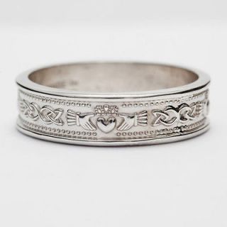 Irish Handcrafted Irish Claddagh Design Wedding Anniversary Ring