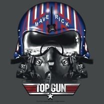 Licensed Top Gun Movie Maverick Helmet Tom Cruise Tee Shirt Adult