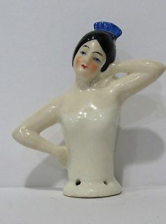 Beautiful Antique German Porcelain China Spanish Dancer Half Doll