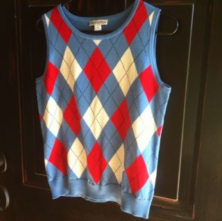 New Womens Pendleton Argyle Sweater Vest Size Medium NWT   Retail $88