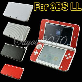 Carbon Fiber Decal Sticker Skin Cover Protector For Nintendo 3DS XL/LL