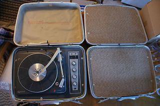 Old Vintage Suitcase Record Player Masterwork Fidelity Garrard Stereo