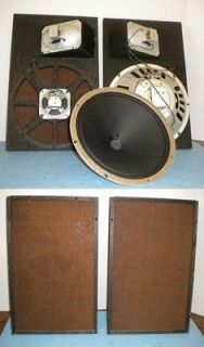 Vintage  Silvertone Stereo Speaker Baffles w/ 12 Alnico Woofers