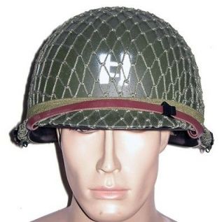 United States WWII Double Layers M1 Army Green Hat Helmet + Helmet Net