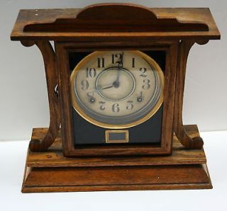 Antique Ingraham eight day mantle clock with Key wind up clock vintage