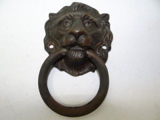 Antique Brass H380 Lion Head Decorative Handle Small Door Knocker Pull
