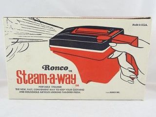Ronco Steam A Way Portable Clothing Steamer Iron Vintage Appliance p3