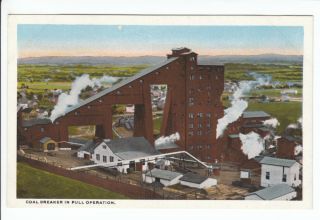 Coal Breaker Mine Mining Old Postcard Vintage Rare Machine Equipment