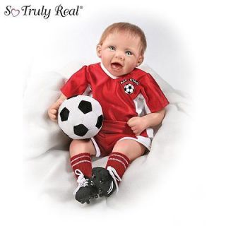 Ashton Drake All Star Soccer Champ So Truly Real Baby Boy Doll NIB