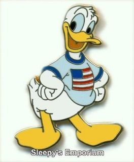 DONALD DUCK WITH FLAG T SHIRT AMERICANA Disney Pin