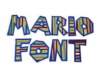 Mario Brother Applique Machine Embroidery Font Alphabet Designs   5