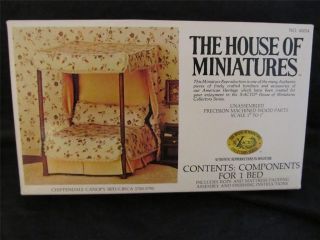 of Miniatures CHIPPENDALE CANOPY BED 40014 Dollhouse Furniture Kit NIB