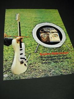 RAINBOW Right On Target 1982 PROMO DISPLAY AD Fender Guitar as Bow and