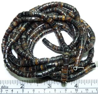 Dark Pen Shell Heishi Beads 3 Strand Lots 2 Sizes Available Free