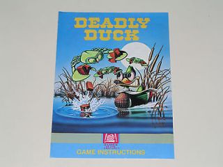 Deadly Duck manual  great shape  Atari 2600