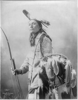 Photo Plenty Wann Did,Sioux Indian,c1900,b ow and arrows