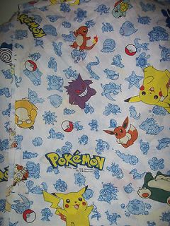 twin flat 1998 pokemon bed sheet fabric childrens nintendo